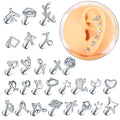 Trendy Stainless Steel Lip Piercing Mouth Labret Ring Gift Tragus Helix Jewelry Various Ear Cartilage Stud Earring Punk