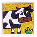 DIY Crystal Cartoon Cow Children Diamond Painting 5D Round Diamond Painting With Frame for Kids