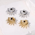 2026 New Fashion Jewelry Wholesale Hypoallergenic 18K Gold-plated Stainless Steel Stud Eyes Earrings