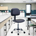 Industrial-Style PU Leather ESD Revolving Office Chair Waterproof Swivel Casters for School Science Lab Workshop Steel Material