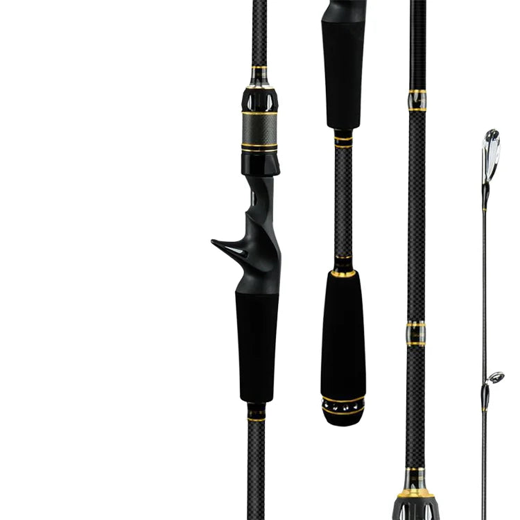 Wholesale 1.8m 2.1m 2.4m 2 Sections Hard Hollow Casting Spinning High Carbon Fishing Rod for Freshwater
