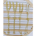BCL1276 Sliding Adjustable Bracelet Chain Pearl Bracelet Chain Half Finished Faceted Gold Ball Beaded Slide Bolo Bracelet