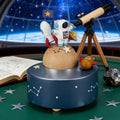 OEM ODM 11cm Beech Spaceman Astronaut Music Box with Round Bottom for Popular Gift