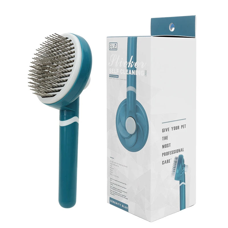 Premium Dog Slicker Brush Pet Dematting Stainless Steel Long Pin Brush Long Haired Brush for Dogs