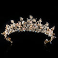 Miallo Baroque Crown Wedding Bridal Headpiece Accessories Tiaras and Earringhook Jewelry Set for Women