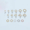 Wholesale Open Flat Jump Ring 14k & 18k Gold Color Retention Brass Jewelry Findings & Components for Jewelry Making