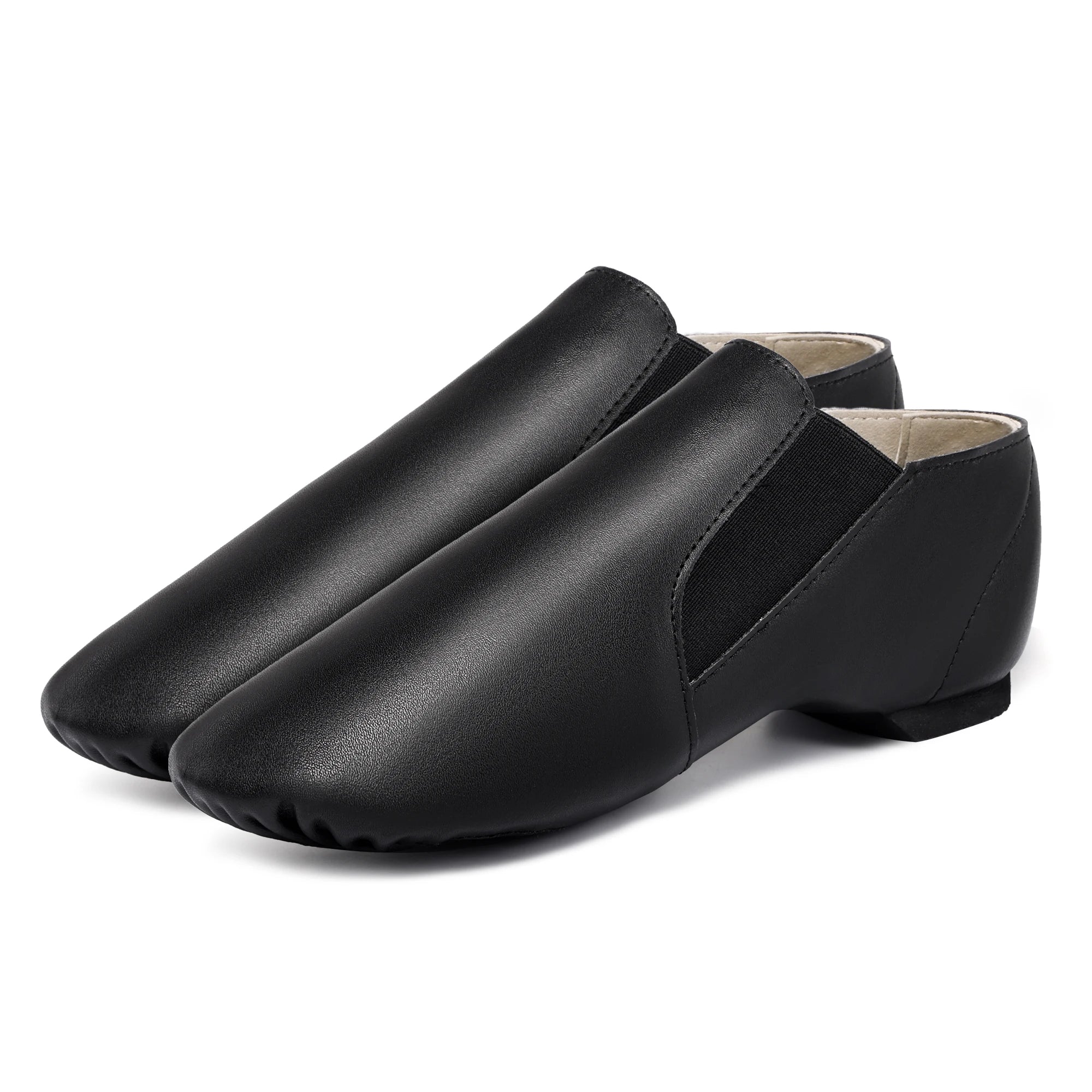 EU and US in Stock Spot Non-slip Slit Jazz Shoes Slip-on Jazz Shoes Leather Jazz Shoes for Women and Men