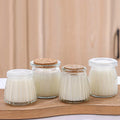 High Quality Glass Empty 100ml Pudding Jar for Milk Yogurt With Plastic Lid Glass Pudding Bottle