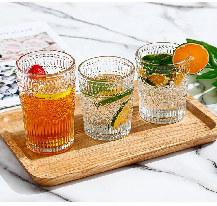 Elegant Transparent Glass Drinkware 300ml and 350ml Restaurant Bar Coffee Cups for Sale for Drinks