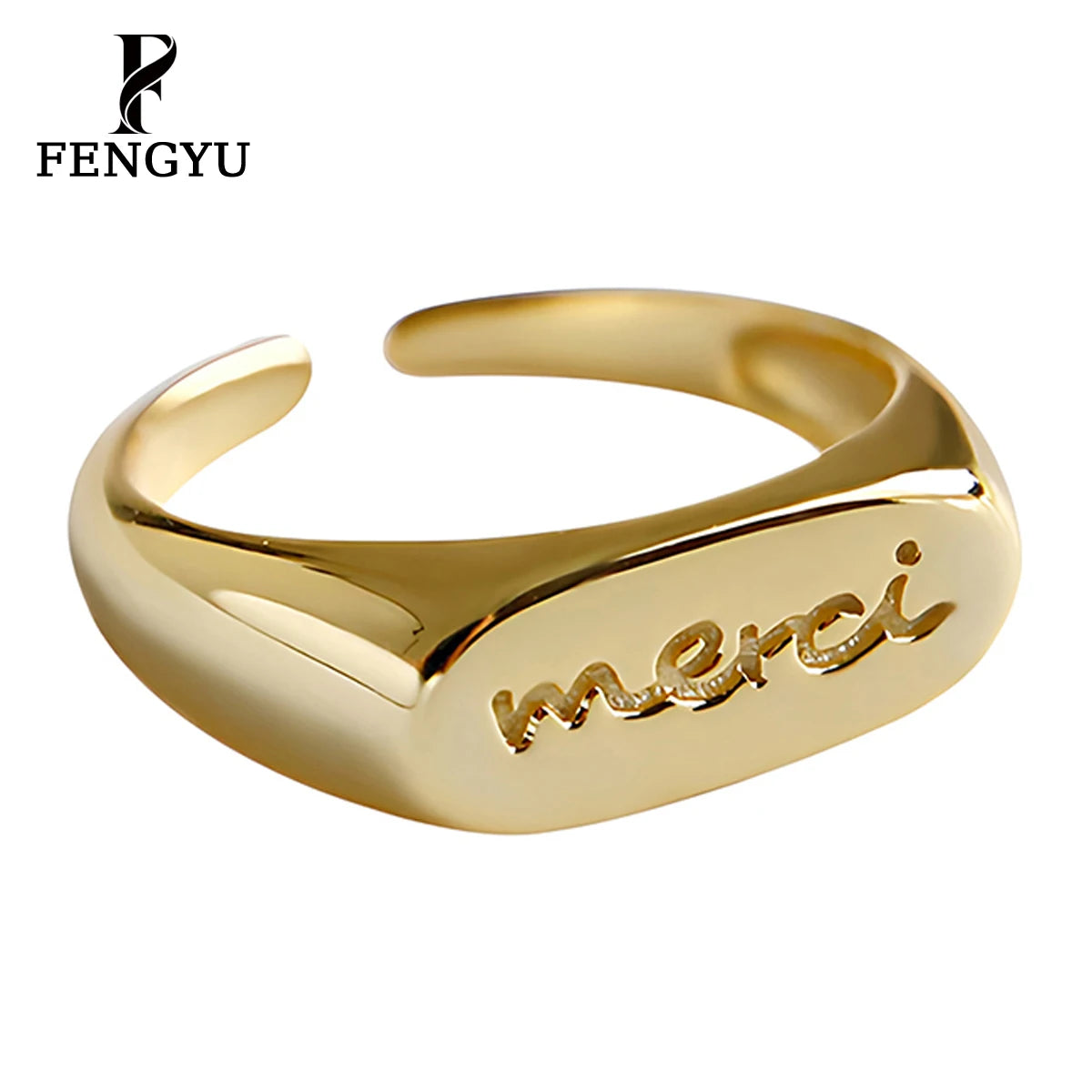 Fine 18k Gold Engraved Jewelry Rings Men 925 Sterling Silver Adjustable Ring Engraving for Women Designer Custom Letter