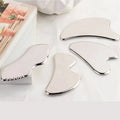 Custom Logo Best Scraping Massage Tool Guasha En Aciers Inoxydables Sliver Metal Gua Sha Facial Tool 304 Stainless Steel Gua Sha