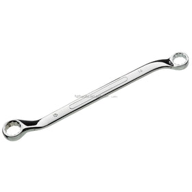 Offset 45 Degree 12 Point Mirror Chrome Finish Steel Double Box Ring Wrench