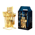 Hot Selling 24pcs Stainless Steel Cutlery Set MODERN Tableware Set With Premium Gift Box for Home Kitchen Party