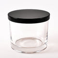 Wholesale clear Round 280ml Glass Jars for Candle 14oz With Metal Cover Lid Candle Jar in Bulk