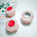 HZ Factory Supplier Natural Mineral Rose Quartz Candle Holders Crystal Healing Candlestick Holder for Decoration Natural Stone