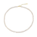 RINNTIN GPN74 14K Gold Natural Baroque Pearl Choker Necklace for Women 925 Sterling Silver Handmade Pearl Necklace Jewelry