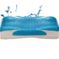 Rectangle Solid Cooling Gel Pad Pillow Wholesale Travel Memory Foam Blue OEM Adults 980g Mould Memory Foam 100% Polyurethane