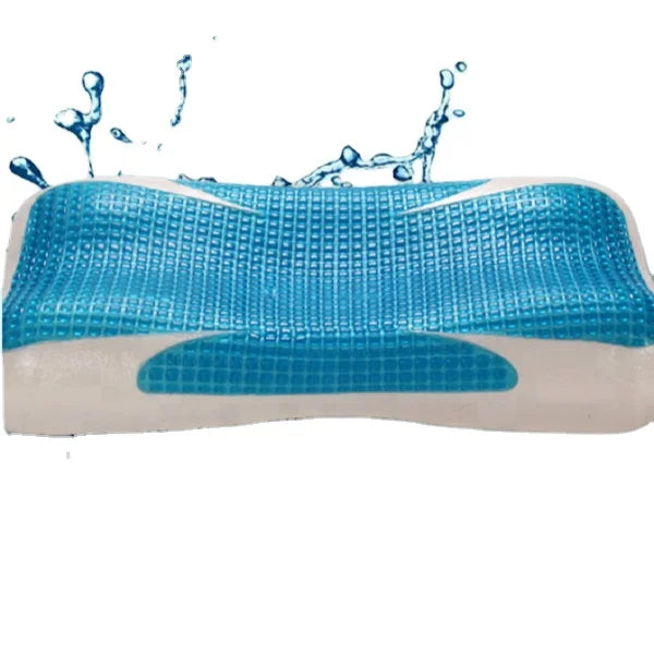 Rectangle Solid Cooling Gel Pad Pillow Wholesale Travel Memory Foam Blue OEM Adults 980g Mould Memory Foam 100% Polyurethane