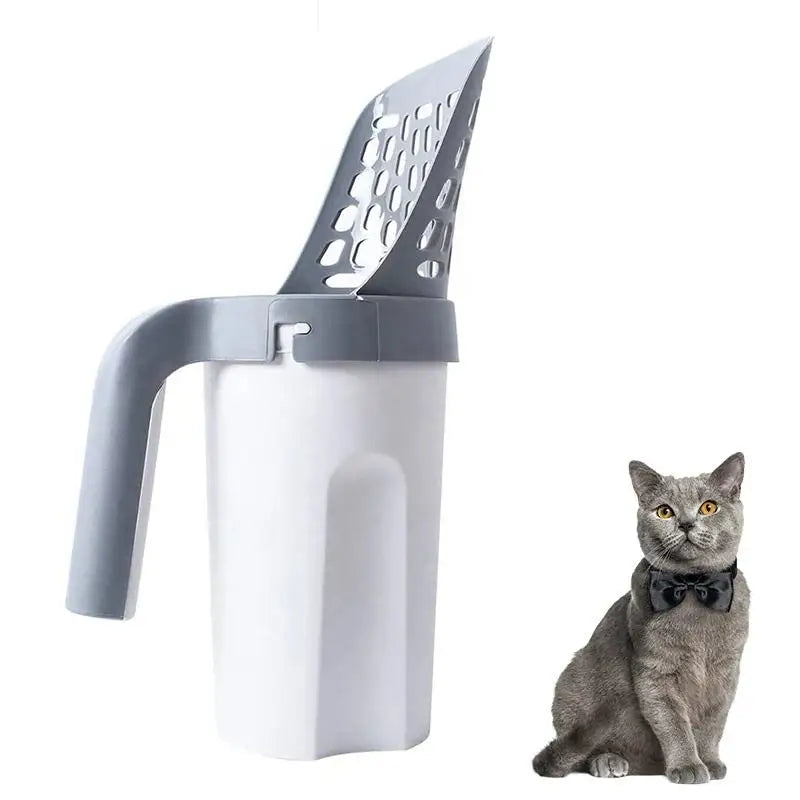 Durable Eco-Friendly Portable Plastic Deep Cat Litter Shovel Poop Scooper Detachable Cat Toilet Clean Tool