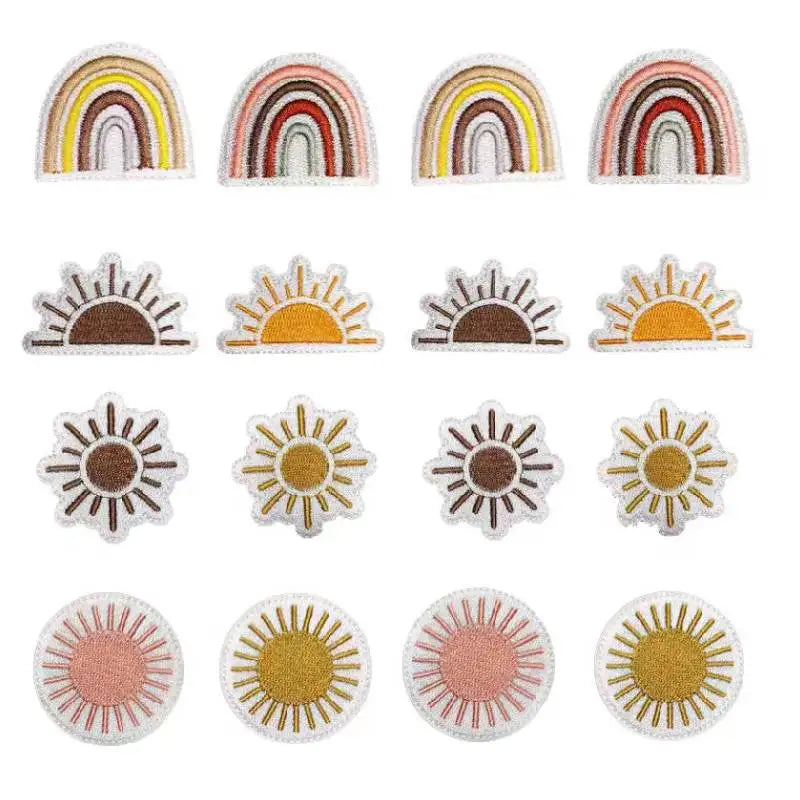 Iron on Embroidery Sun Patch for Clothes Hat Decoration