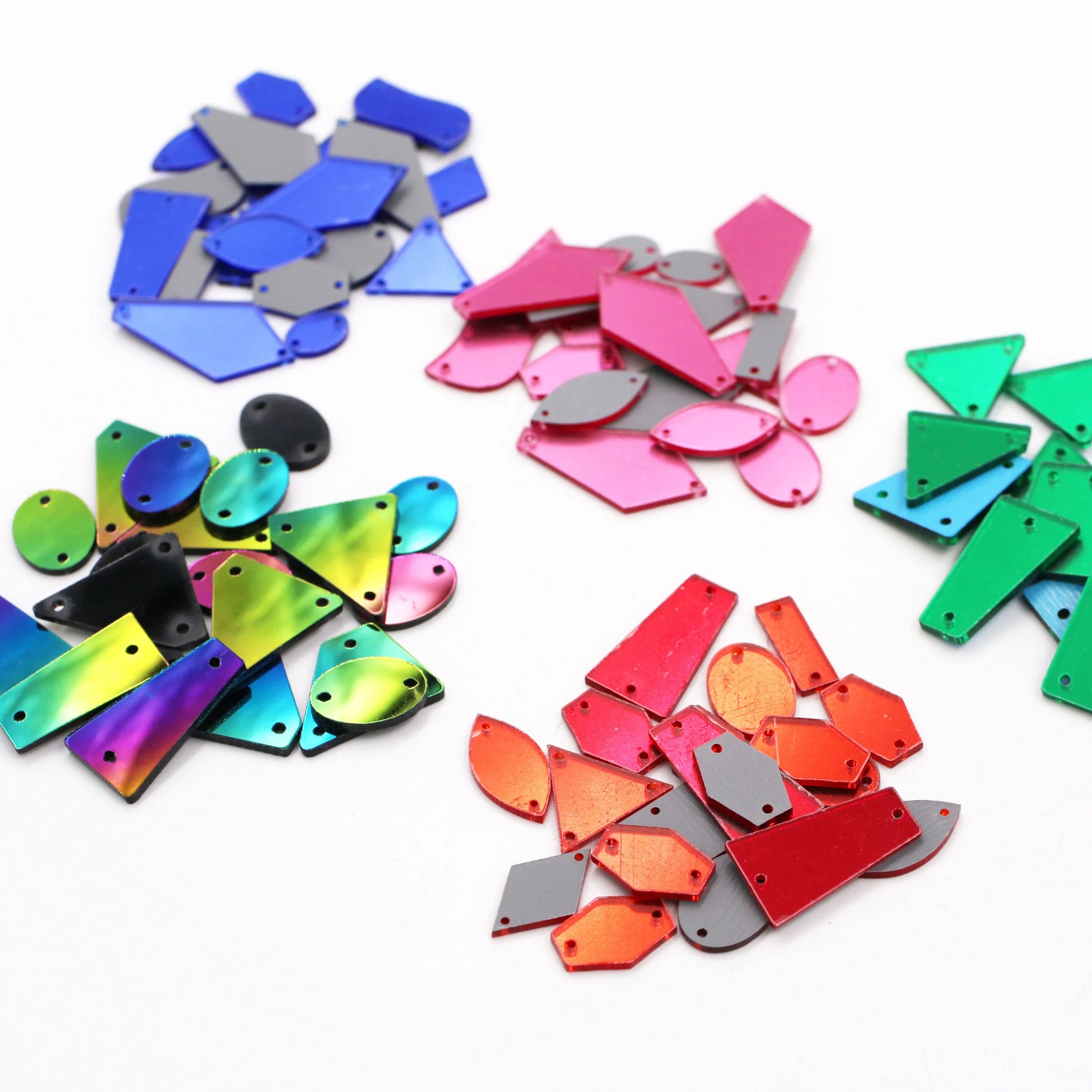 Mixed Shape 3D Acrylic Mirror Sew-on Rhinestone for DIY Clothing Decoration