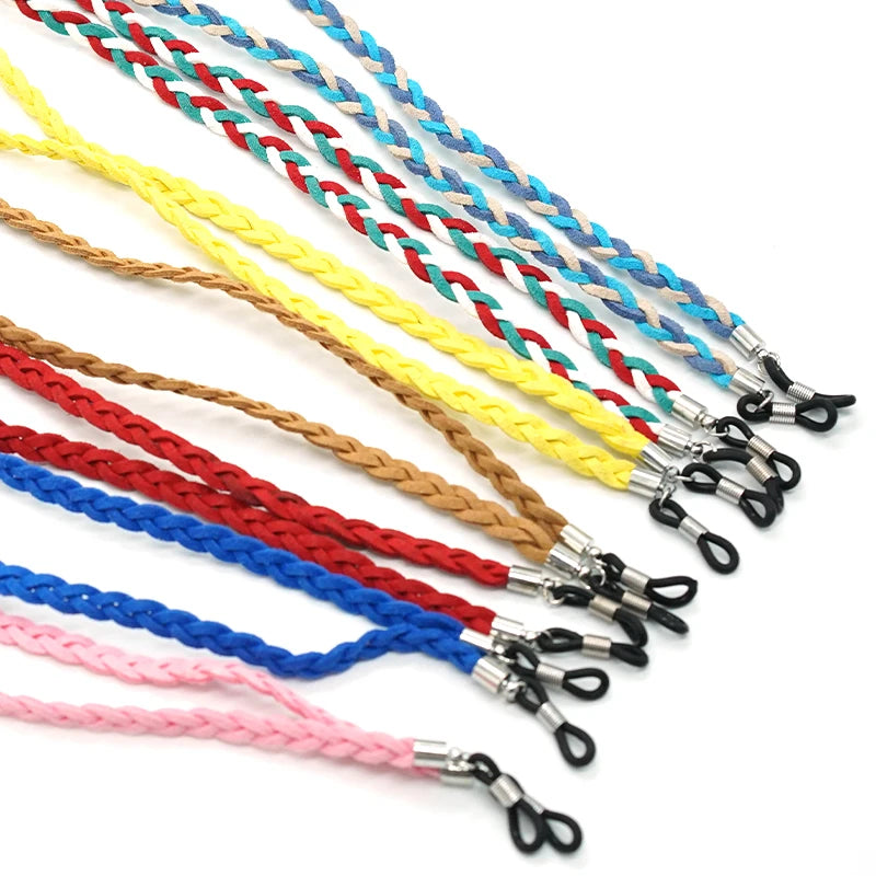 Manufacturer Price Pure Color Leather Anti-Slip Sunglasses Strap Eyewear Glasses Cord Wearing Comfortable Style