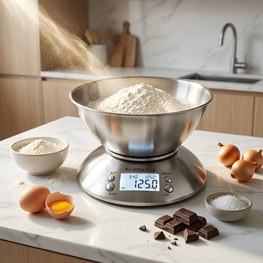 HYD 5kg 2L Bowl Stainless Steel Electronic Digital Nutrition Food Weighing Kitchen Scale