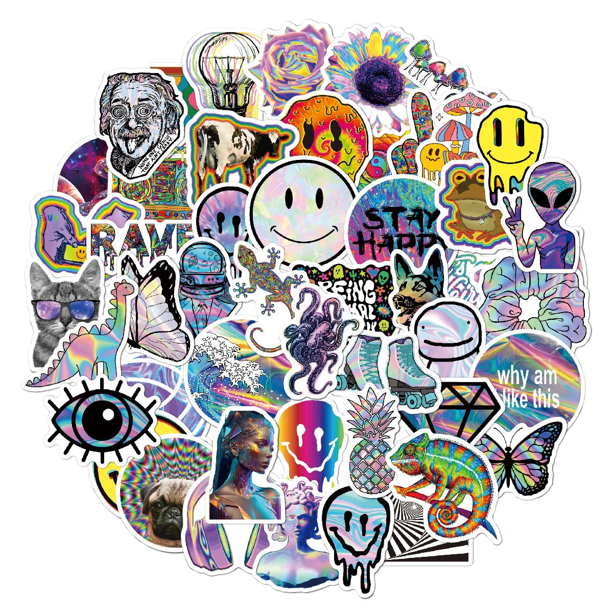 Custom Vinyl Adhesive Sticker Customized Waterproof Hologram Die Cut Sticker with Logo Design