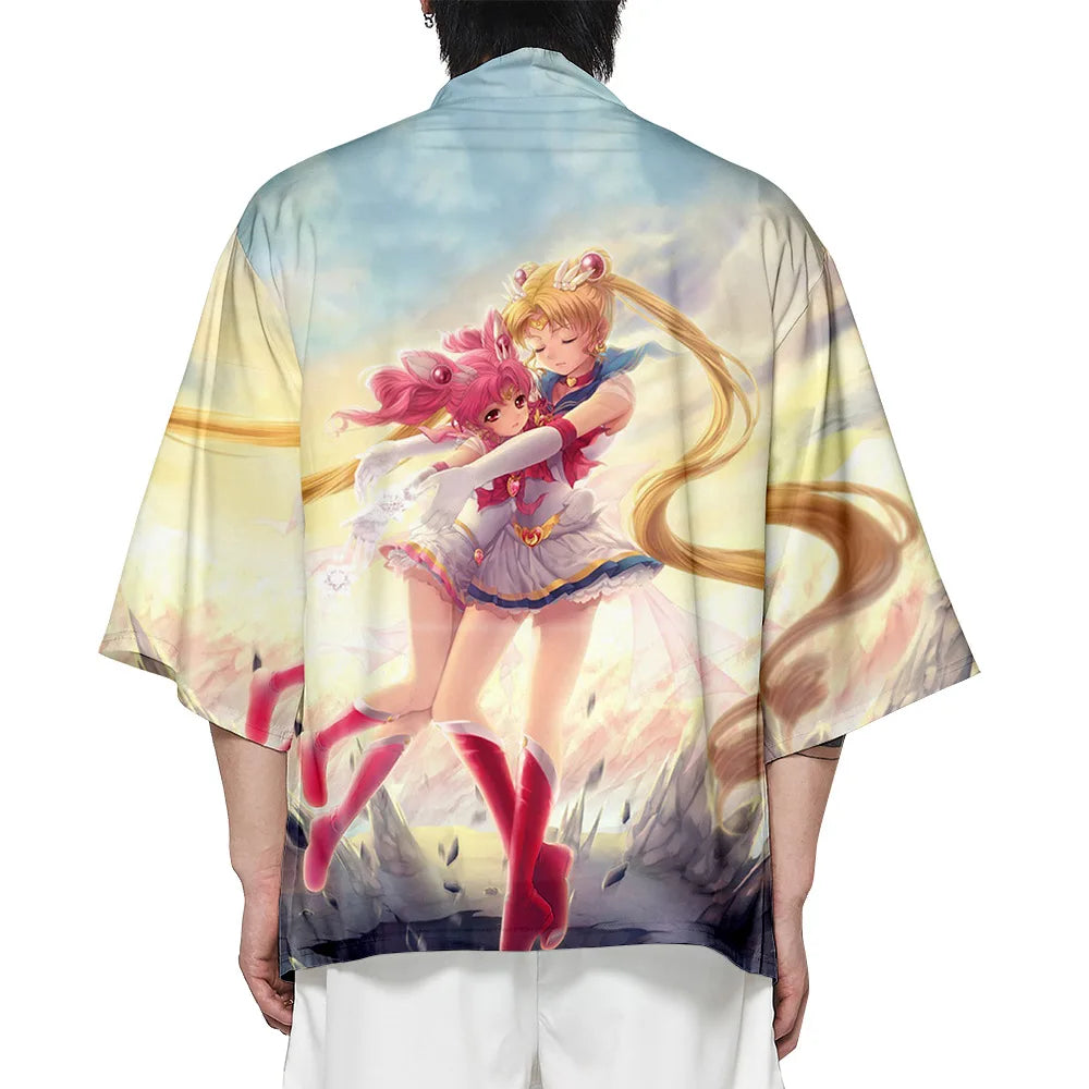 Hot Sell New Cosplay Japanese T Shirt Kimono 3d Printing Short-sleeved Kimono Custom Logo