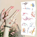 New Romantic Fingertip Tattoo Stickers White Paper Arm Face Clavicle Waterproof Sweat-Resistant Temporary Tattoos Women Men