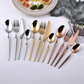Luxury European Style Pointed Tail Silverware Cutlery Set 304 Stainless Steel Knife Fork Spoon Wedding Cutlery Set