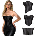 Fashion Chic Satin Overbust Corsets Curve Shape Daily Dress Party Side Zipper Bustiers Top