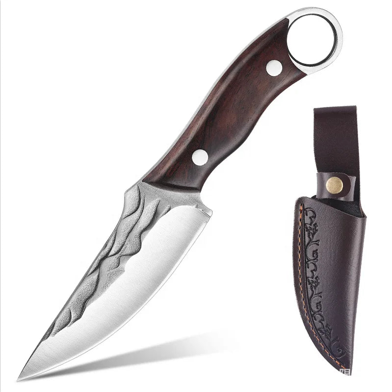 Outdoor Multifunctional Ring Knife Portable Outdoor Survival Defense Tactical Knife Camping Barbecue Handheld Knife