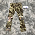 DENIMGUYS Custom Men Cotton Nylon Camo Flared Trousers Streetwear Camouflage With Side Pocket Stacked Cargo Pants Men