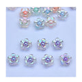 500g/Lot 12MM Clear Matte Color Acrylic Flower Beads Chunky Flower Loose Spacer Beads for DIY Necklace Bracelet Jewelry Making