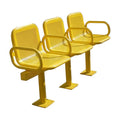 Outdoor Public Park Steel Bench Seating Garden Patio Metal Seat with Armrest for School Use