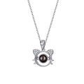 Cat Necklace for Women Fashion Jewelry Shopify Drops-hipping Agent Custom Photo Projection Necklace S925 Silver Necklace