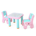 Updated Home Kindergarten Plastic Kids Study Play Children Furniture Table Chairs Set