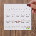 Silver 20 Pairs Tiny Stud Earrings Set Rhinestone Imitation Pearl Star Flower Small Heart Earring Women Girl Cute Ear Jewelry