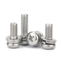 Good Quality Factory Hot SS304 SS316 Stainless Steel Cross Recessed Pan Head Combination Sems Screw