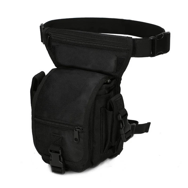 AYPPRO Unisex Tactical Waist Bag Nylon Hip Belt with Zipper Men's Running Pouch Drop Leg Thigh Bag Sport Style for Outdoor Use