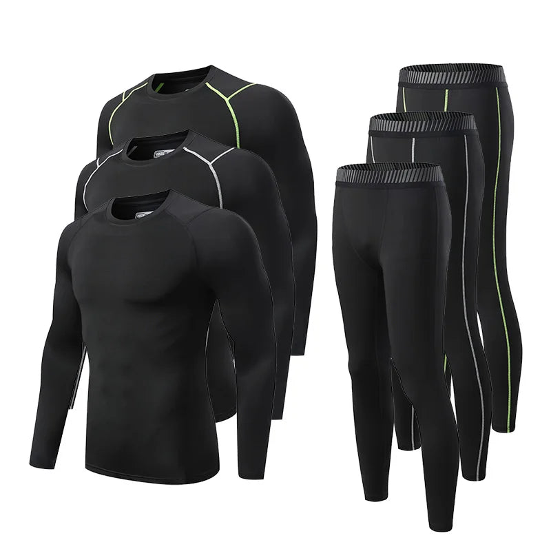 Kids Men Tracksuit Custom Design Own Logo Tight Shirts and Slim Pants Sport Set Two Piece Boys Jogging Suit Sets