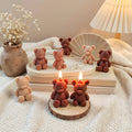 C-2835 3D Small Bear Silicone Mold for Candle Making DIY Aromatherapy Sweater Bear Resin Material for Food Packed in Bag MegaBDM