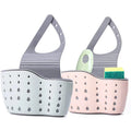 Adjustable Snap Sink Soap Sponge Holder Storage Drain Rack Kitchen Hanging Drain Basket Rack Holder Bathroom Hanging Organizer
