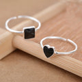Wholesale Simple Design Jewelry Silver Open Adjustable square Rings for Women
