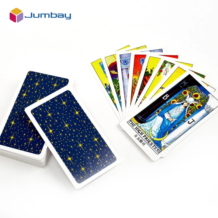 Custom RGB Print Fortunetelling Tarot Cards  Printing Oracle Tarot Cards Decks Set and Box With Printed Guidebook for Selling
