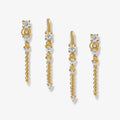 LOZRUNVE Wholesale Silver 925 Jewelry Gold Plated Fashion Chain Earring Set