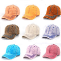 Custom logo Stitching Sport Hat Baseball Cap Unisex Visor Cap Washed Distressed Denim Plain Hat