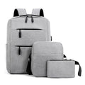 3 PCS Backpack Set Unisex Custom Back Packs for Men Women Laptop Backpack with USB Charging Port