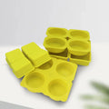 Eco-Friendly 4 Cavities Rectangle Round Oval Soap Mold Square Silicon Mold for Kitchen Baking Tools with OPP Bag Packaging